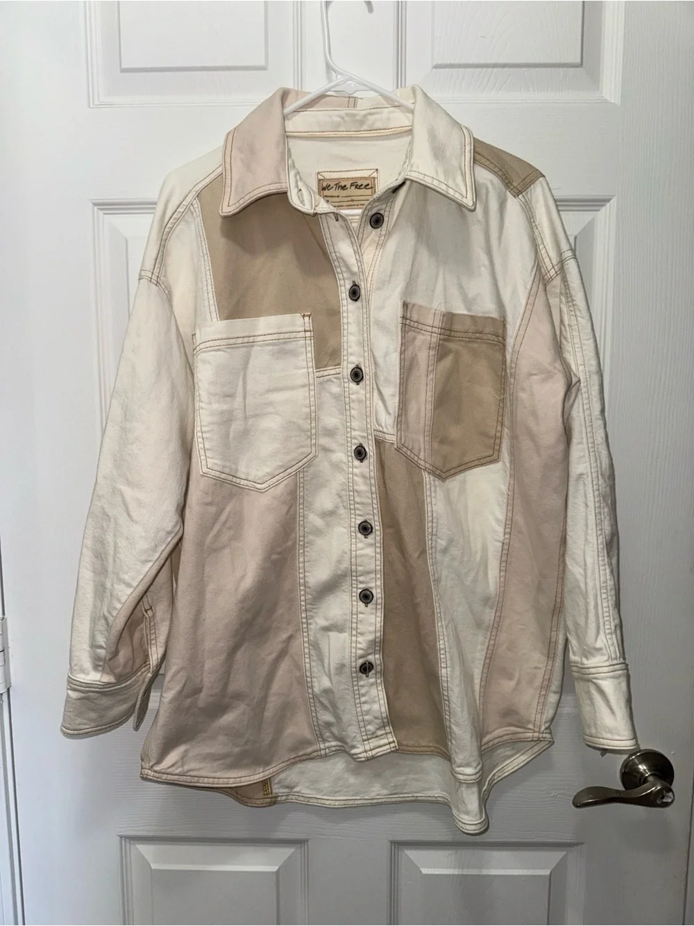 NWT We The Free Ivory Mountain Roads Shirt Size X-Small - Picture 7 of 16